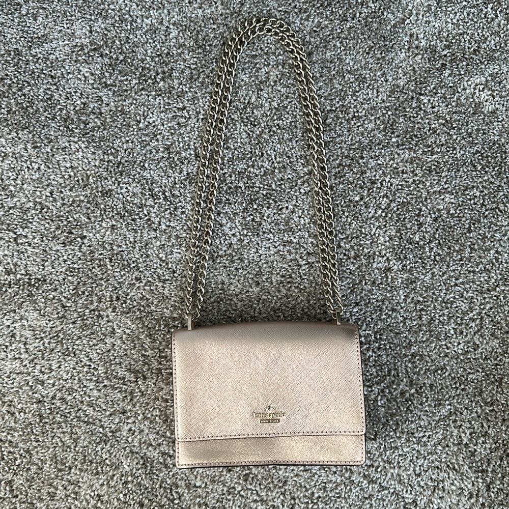 Kate spade rose gold evening bag